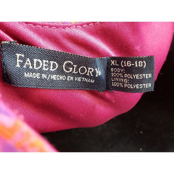 Faded Glory Long Maxi Dress Women's XL Multicolor Cinch Waist Adjustable Strap - Picture 3 of 12